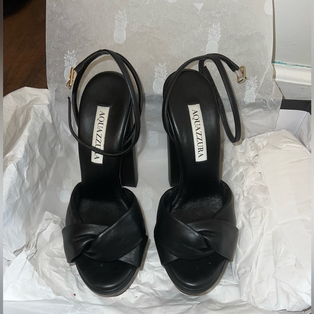 Aquazzura Olie Plateau 140 Platform Heels